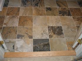Flooring - Same color as in picture frame in shower: 