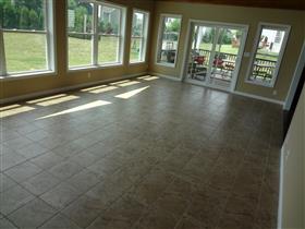 *AFTER* Inside Sunroom.  Ceramic tile floor.: 
