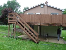 Before wooden deck: 