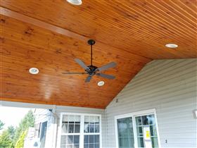 Ceiling of deck roof: 