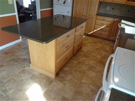 *After* Kitchen - Added Island for extra working and storage room: 