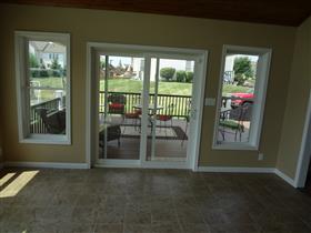 *AFTER* Inside Sunroom view to new deck.: 